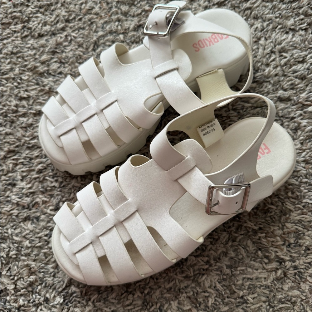 Fabkids White Buckle Strap Sandals